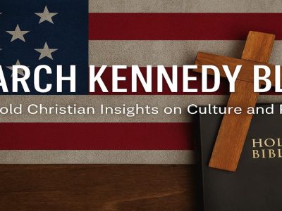 A wooden cross standing tall against a backdrop of a stormy cultural landscape, symbolizing bold Christian faith in today’s world.