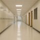 Empty school hallway symbolizing cultural crisis related to a transgender school shooter case