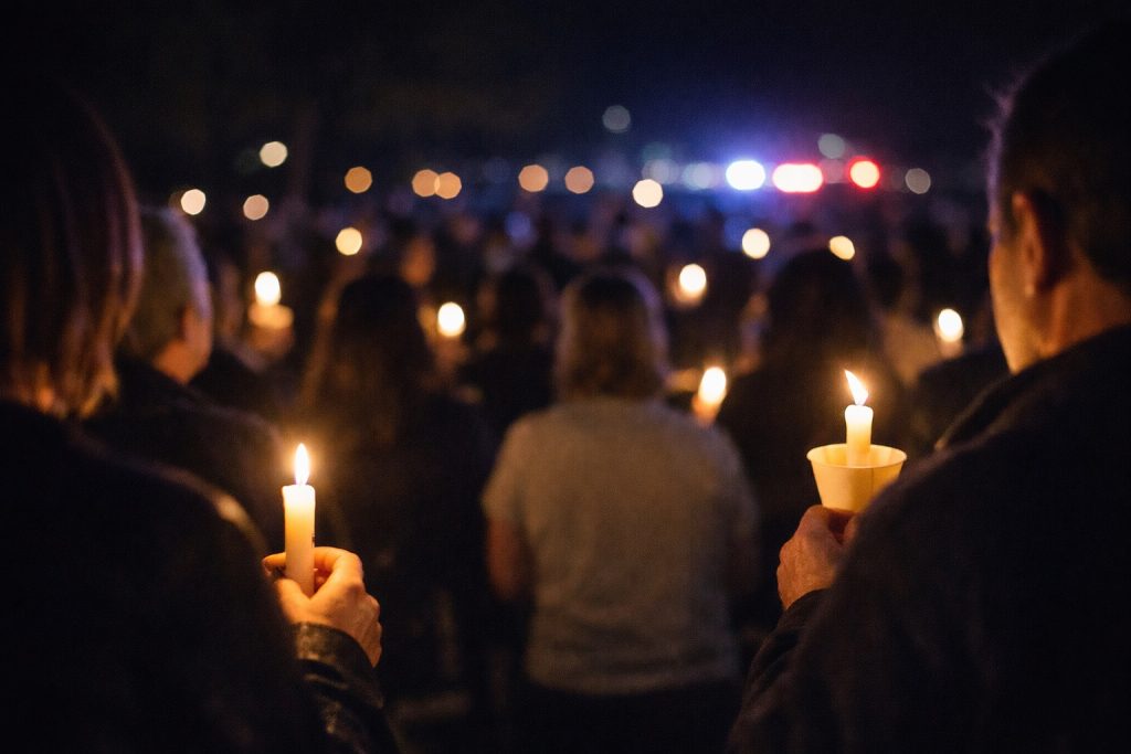 Candlelight vigil honoring victims of Islamic terrorism in Australia