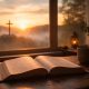 New Year hope in Christ shown through an open Bible in morning light, symbolizing repentance, surrender, and faith in Jesus Christ.