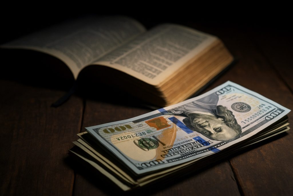 Prosperity gospel contrasted with Bible and money