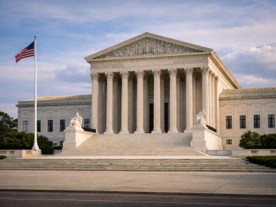 The United States Supreme Court building during a case involving transgender athletes and women’s sports
