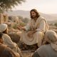Jesus teaching with calm authority and compassion